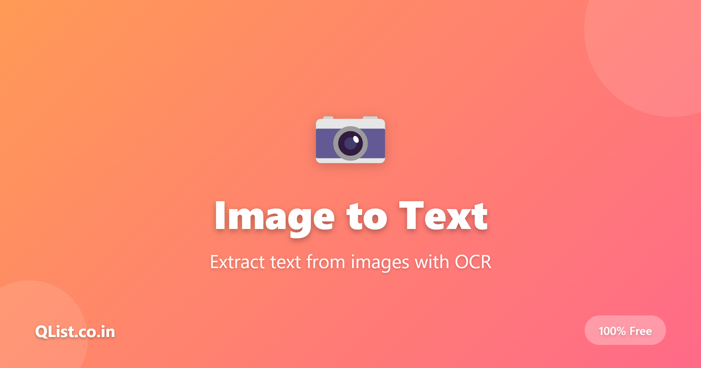 Image to Text (OCR) - Free Online Text Extraction